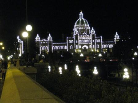 Victoria's Parliament Buildings by night