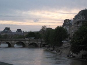 dusk on the Seine