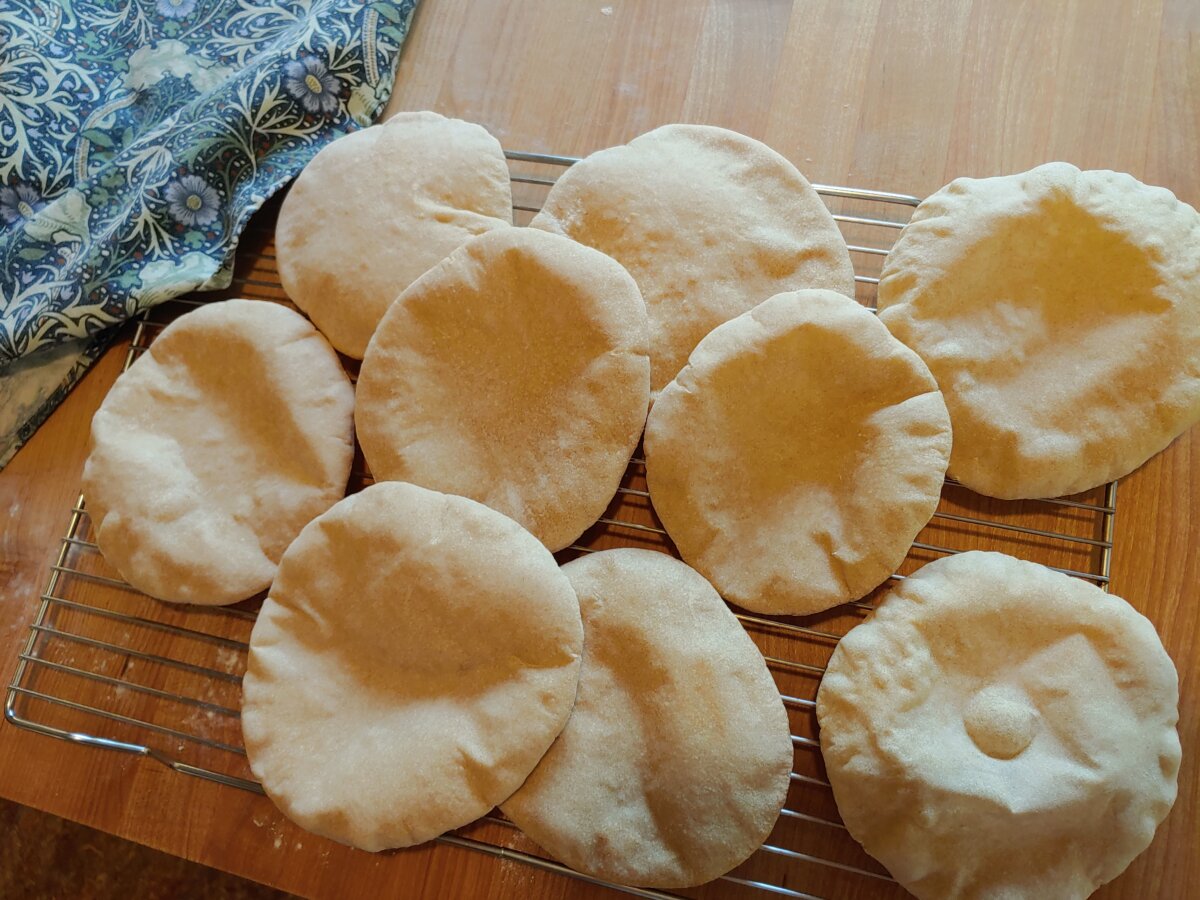 Pita Bread with Sourdough Discard Mon Appétit